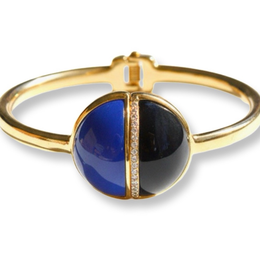 Elegant Gold and Blue Bracelet